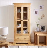 Thumbnail for your product : Luxe Collection Constance Oak Ready Assembled Glass Door Display Cabinet