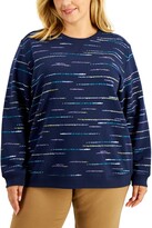 Thumbnail for your product : Karen Scott Plus Size Chloe Cotton Printed Sweatshirt, Created for Macy's