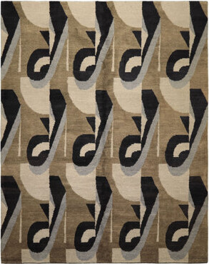 Hokku Designs 8x10 Tibetano Hand Knotted Wool Moss Tibetan Modern & Contemporary Rug