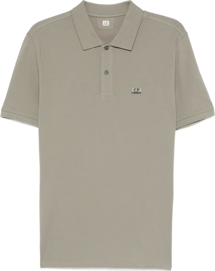 C.P. Company Logo-Plaque Polo Shirt