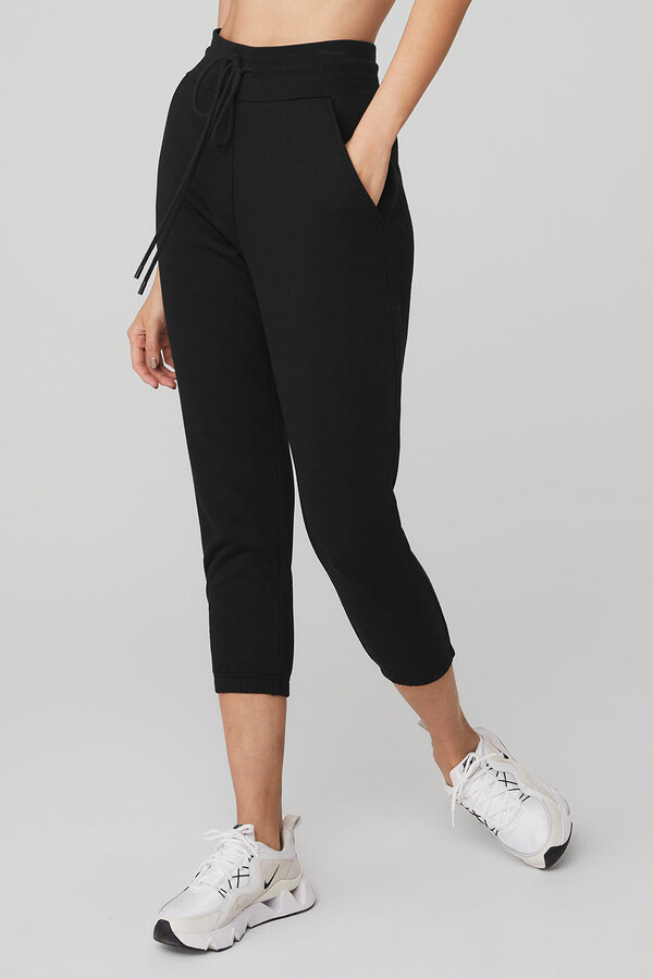 Alo Yoga  7/8 Easy Sweatpant in Black, Size: Small - ShopStyle Activewear  Pants