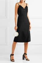Thumbnail for your product : Carven Satin-trimmed Crepe Dress - Black