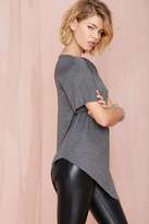 Thumbnail for your product : Nasty Gal Playing Favorites Tee - Charcoal