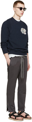 Robert Geller Grey Twill Dock Trousers