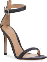 Thumbnail for your product : Gianvito Rossi Pleated Satin Embellished 105mm Sandals