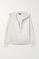 Thumbnail for your product : James Perse Waffle-knit Cotton And Cashmere-blend Hoodie - Off-white