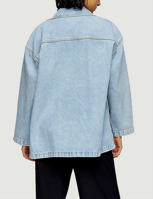 denim shacket women's