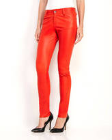 Thumbnail for your product : Alice + Olivia Red Coated Leather Skinny Pants