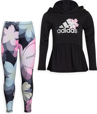 adidas Little Girl's Floral Logo Hoodie & Leggings Set - ShopStyle