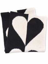 Thumbnail for your product : Carolina Herrera Two-Tone Heart Cashmere Scarf