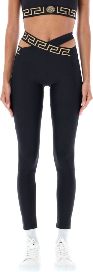 Versace Greca cross border gym leggings - ShopStyle