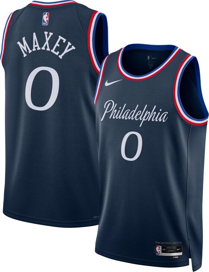 Nike Men's and Women's Tyrese Maxey Navy Philadelphia 76ers 2025/26 City Edition Swingman Jersey