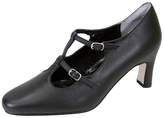 Thumbnail for your product : Helena Peerage Women Extra Wide Width Leather T-Strap Double Buckles High Heel Pumps 7