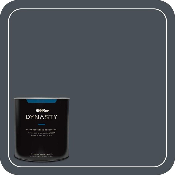 BEHR DYNASTY 1 qt. #T15-2 Seared Gray Satin Enamel Interior Stain-Blocking Paint and Primer