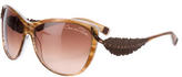Thumbnail for your product : Oscar de la Renta Leaf-Embellished Gradient Sunglasses