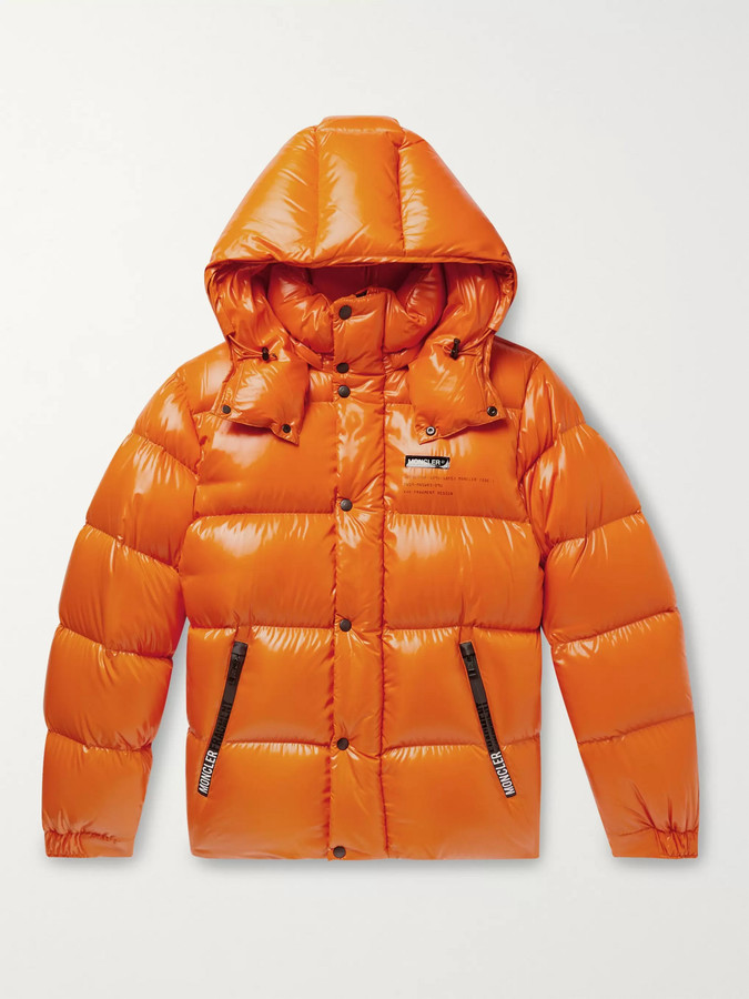 orange moncler coat