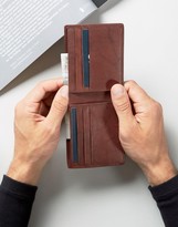Thumbnail for your product : ASOS Leather Wallet In Brown With Vintage Finish