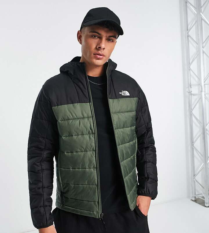 The North Face Synthetic puffer jacket in khaki and black Exclusive at ASOS  - ShopStyle