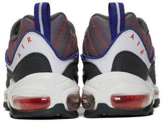 Nike Grey and Orange Air Max 98 Sneakers