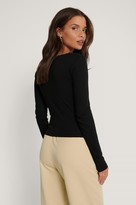 Thumbnail for your product : Queen Of Jetlags X NA-KD Ribbed Shoulder Detail Top