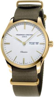 Frederique Constant Men's Classics 40mm Nylon Band Quartz Watch Fc-225st5b5