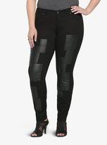 Thumbnail for your product : Torrid Tripp Faux Leather Patchwork Skinny Jeans