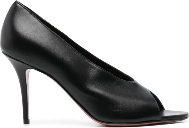 Amina Muaddi Julianne Peep Toe Pumps