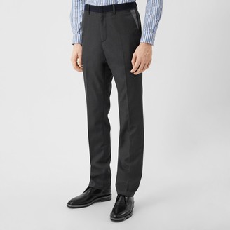 Burberry Classic Fit Panelled Wool Tailored Trousers