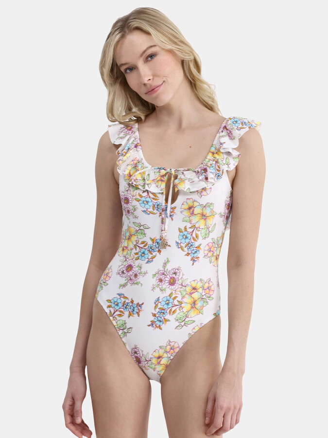 Jessica Simpson Women’s Ruffle One Piece Swimsuit, Sizes XS-XXL