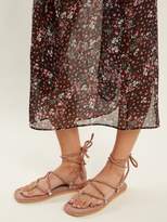 Thumbnail for your product : Valentino Satin Rope Wraparound Sandals - Womens - Nude