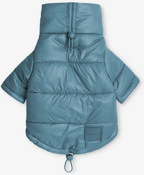 max-bone Teal Glossy Padded Shell Dog Puffer Jacket S