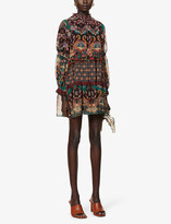 Thumbnail for your product : Alice + Olivia Marella floral-print crepe mini dress