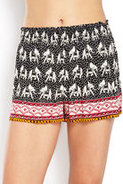Thumbnail for your product : Forever 21 Boho Elephant Woven Shorts