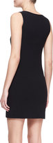 Thumbnail for your product : Ralph Lauren Black Label Whitemore Sheath Dress with Leather Trim, Black