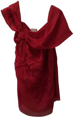 Philosophy di Alberta Ferretti Red Silk Top for Women