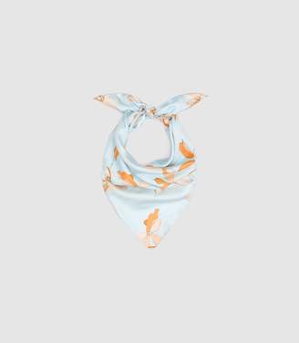 Reiss GISELLE SILK FLORAL PRINTED SCARF Multi