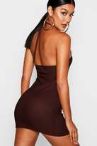 Thumbnail for your product : boohoo Halter Neck Point Hem Bodycon Dress