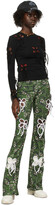 Thumbnail for your product : J.KIM SSENSE Exclusive Green Petal Flared Lounge Pants