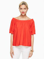 Thumbnail for your product : Kate Spade Poplin off the shoulder top
