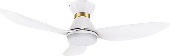 Carro USA Ryatt LED Smart Ceiling Fan in White, 3 Blades