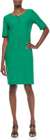 Thumbnail for your product : Joan Vass Pique Lace-Up Shift Dress, Women's