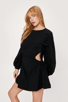 Thumbnail for your product : Nasty Gal Womens Petite Ruched Side Cut Out Mini Dress - Black - 8
