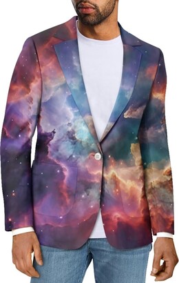 HUIACONG Gray Marble Men's Suit Blazers Valentine's Day Mens