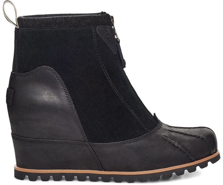 ugg black wedge bootie