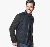 Thumbnail for your product : Johnston & Murphy Quilted Microsuede/Knit Baseball Jacket