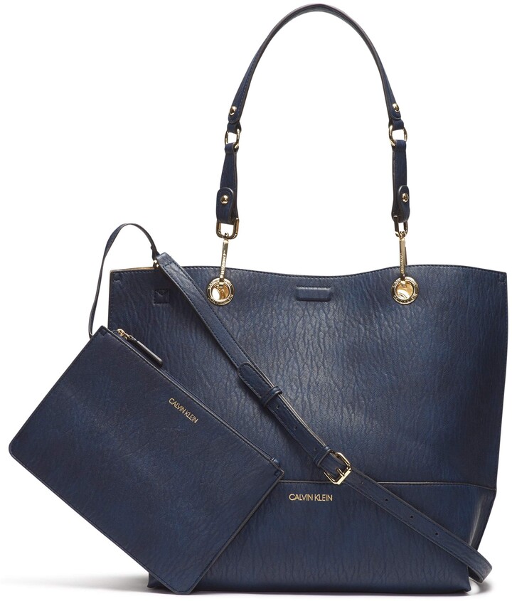 blue calvin klein purse