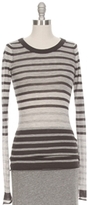 Thumbnail for your product : Enza Costa Cashmere Knit Stripe Crew Sweater