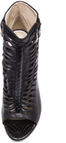 Thumbnail for your product : Burak Uyan Watersnake and Lambskin Booties in Black
