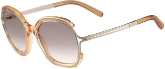 Chloé Jayme Gradient Rounded Square Sunglasses