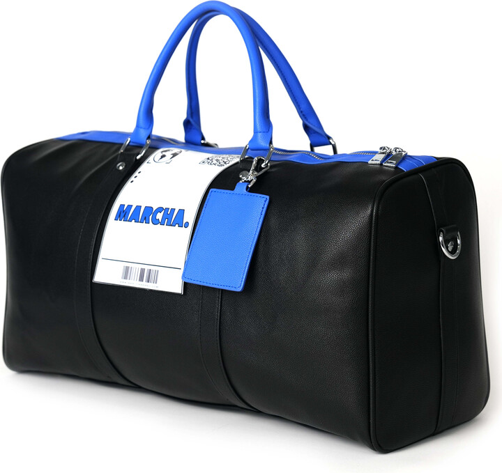 Marcha Duffle Bag – Black Vegan Leather